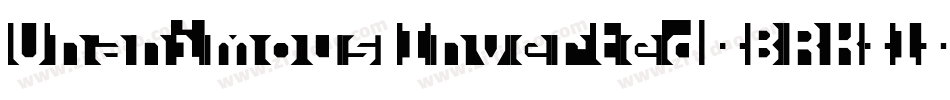 Unanimous Inverted -BRK-1字体转换